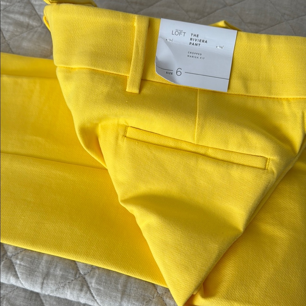 Loft Bright Yellow Riviera Marissa Fit Pant - Picture 6 of 14